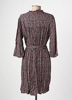 Rochie midi imprimeu floral mâneci 3/4 negru GRACE & MILA femeie