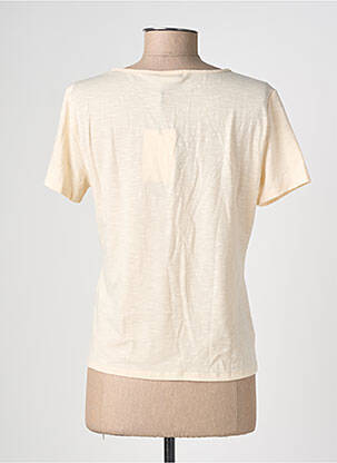 Tricou guler în v mâneci scurte bej JACQUELINE DE YONG femeie