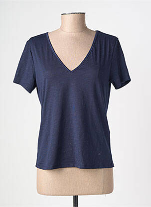 Tricou guler în v mâneci scurte albastru JACQUELINE DE YONG femeie