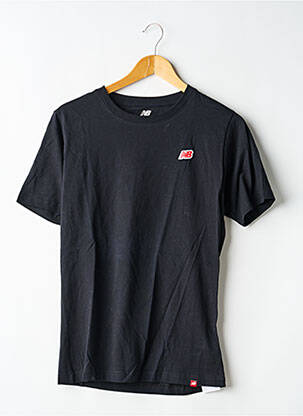 Tricou broderie mâneci scurte negru NEW BALANCE bărbat