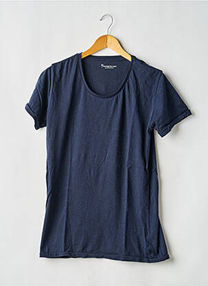 Tricou croială dreaptă mâneci scurte albastru KNOWLEDGE COTTON APPAREL bărbat