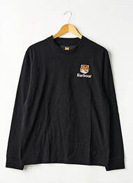 Tricou broderie mâneci lungi negru BARBOUR bărbat