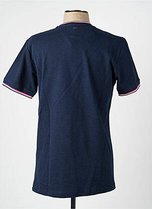 Tricou broderie mâneci scurte albastru CAMBERABERO bărbat