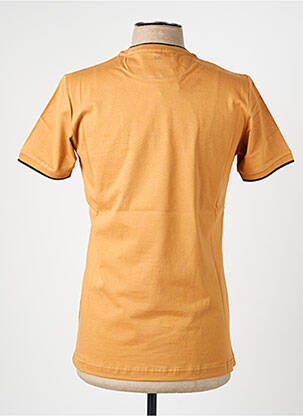 Tricou broderie mâneci scurte bej CAMBERABERO bărbat