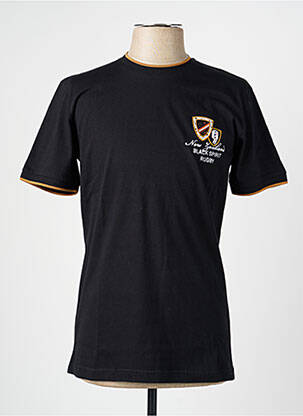 Tricou broderie mâneci scurte negru CAMBERABERO bărbat