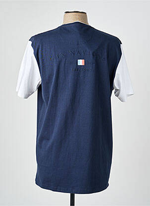 Tricou broderie mâneci scurte albastru CAMBERABERO bărbat