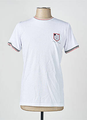 Tricou broderie mâneci scurte alb CAMBERABERO bărbat