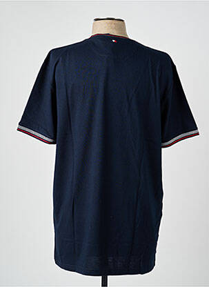 Tricou broderie mâneci scurte albastru CAMBERABERO bărbat