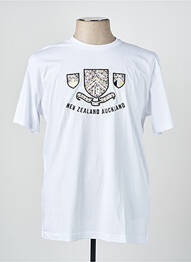 Tricou broderie mâneci scurte alb CAMBERABERO bărbat