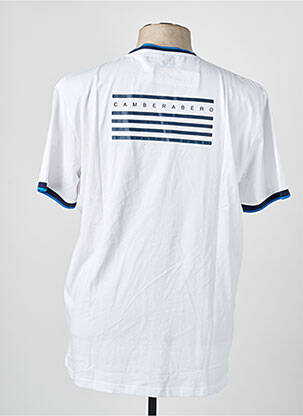 Tricou broderie mâneci scurte alb CAMBERABERO bărbat