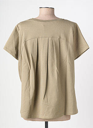 Tricou croială dreaptă mâneci scurte verde HANA SAN femeie