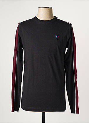 Tricou broderie mâneci lungi negru CAMBERABERO bărbat