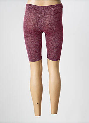Pantalon de ciclism efect material satinat mărime normală roz GOLDA femeie