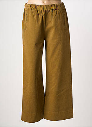 Pantalon evazat talie elastică maro HOD femeie