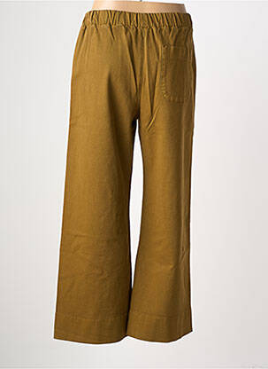 Pantalon evazat talie elastică maro HOD femeie
