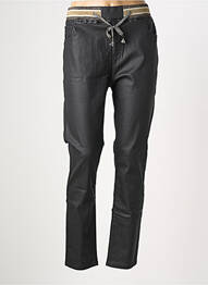Pantalon slim talie elastică negru MAISON ONADO femeie