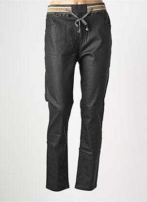 Pantalon slim talie elastică negru MAISON ONADO femeie