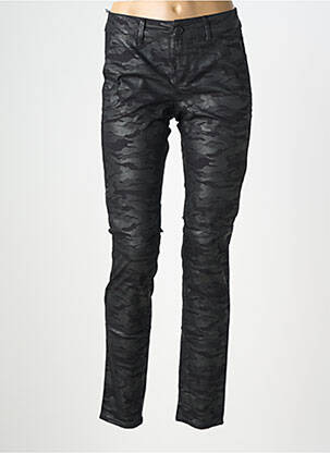 Pantalon slim elasticitate mărime normală negru HAPPY femeie