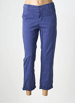Pantalon 7/8 elasticitate mărime normală albastru HAPPY femeie
