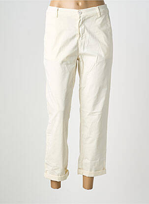 Pantalon 7/8 elasticitate mărime normală alb HAPPY femeie