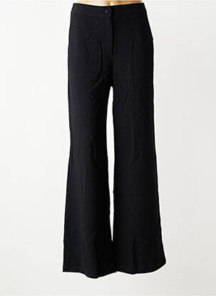 Pantalon evazat închidere cu fermoar sub clapetă cu nasturi negru LA PETITE ETOILE femeie