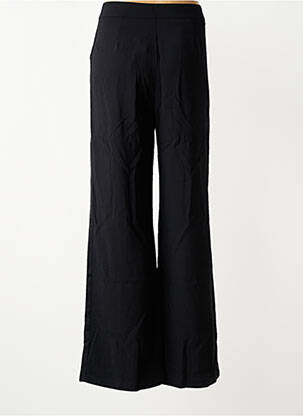 Pantalon evazat închidere cu fermoar sub clapetă cu nasturi negru LA PETITE ETOILE femeie