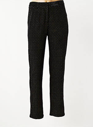 Pantalon drept închidere cu fermoar sub clapetă cu cârlig negru LA PETITE ETOILE femeie