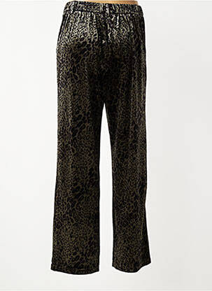 Pantalon drept închidere cu fermoar sub clapetă cu cârlig verde MOLLY BRACKEN femeie