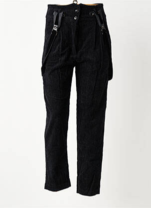 Pantalon slim închidere cu fermoar sub clapetă cu nasturi negru LILI SIDONIO femeie