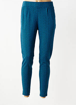 Pantalon slim talie elastică albastru ICHI femeie