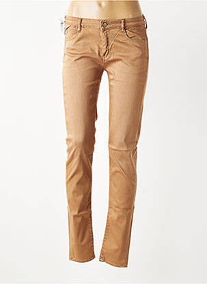 Pantalon slim buzunare bej LE TEMPS DES CERISES femeie