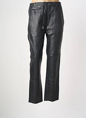 Pantalon drept talie elastică mărime normală negru ROSE GARDEN femeie