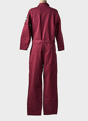 Salopetă-pantalon guler de bluză mâneci lungi violet ROSE GARDEN femeie