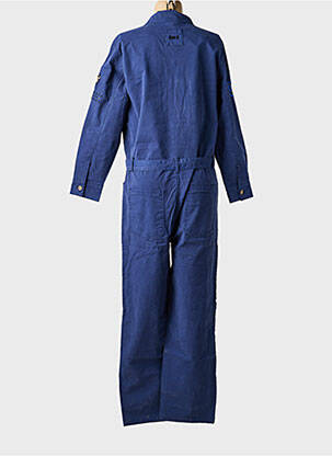 Salopetă-pantalon guler de bluză mâneci lungi albastru ROSE GARDEN femeie
