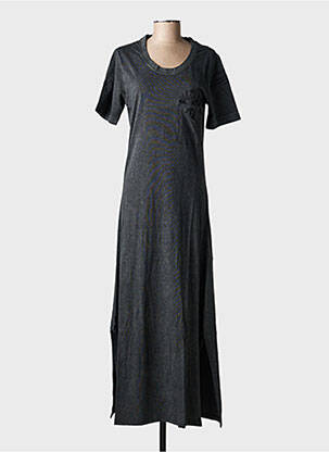 Rochie lungă mâneci scurte mâneci scurte gri ROSE GARDEN femeie