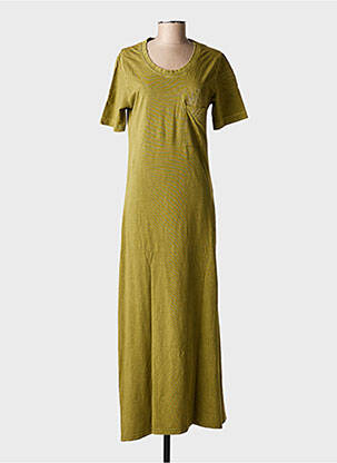 Rochie lungă mâneci scurte mâneci scurte verde ROSE GARDEN femeie