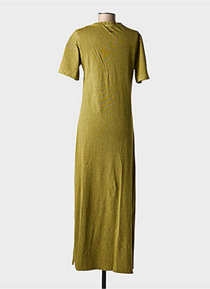 Rochie lungă mâneci scurte mâneci scurte verde ROSE GARDEN femeie