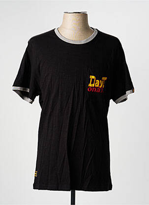 Tricou croială cambrată mâneci scurte negru DAYTONA bărbat