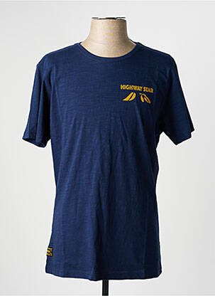 Tricou croială dreaptă mâneci scurte albastru DAYTONA bărbat