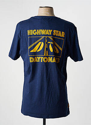 Tricou croială dreaptă mâneci scurte albastru DAYTONA bărbat