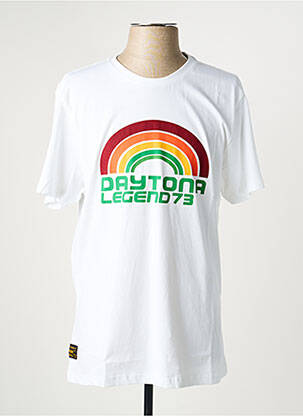 Tricou elasticitate mâneci scurte alb DAYTONA bărbat