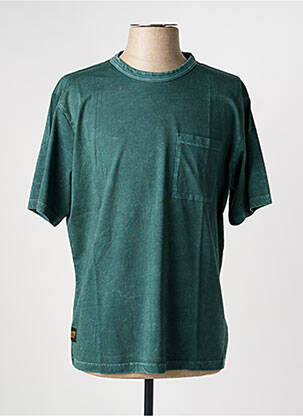 Tricou croială dreaptă mâneci scurte verde DAYTONA bărbat