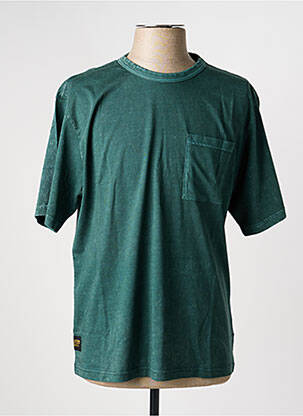 Tricou croială dreaptă mâneci scurte verde DAYTONA bărbat