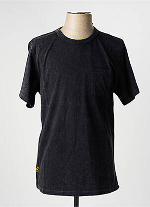 Tricou croială dreaptă mâneci scurte negru DAYTONA bărbat