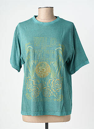 Tricou mâneci lungi mâneci lungi verde ROSE GARDEN femeie