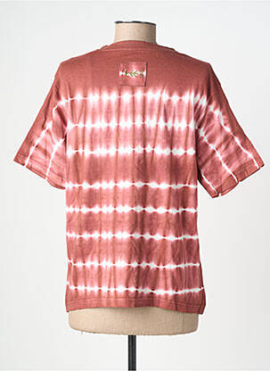 Tricou croială dreaptă mâneci scurte roz ROSE GARDEN femeie