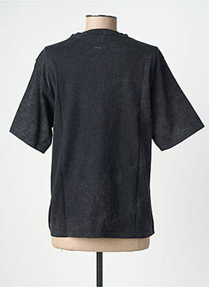 Tricou croială dreaptă mâneci scurte negru ROSE GARDEN femeie