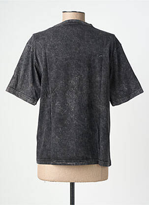 Tricou croială dreaptă mâneci scurte negru ROSE GARDEN femeie