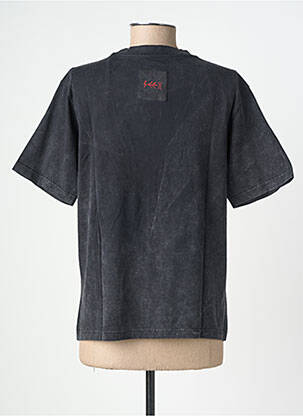 Tricou croială dreaptă mâneci scurte negru ROSE GARDEN femeie