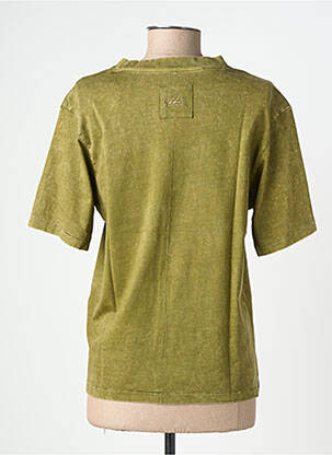 Tricou croială dreaptă mâneci scurte verde ROSE GARDEN femeie